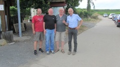 Walter Eckstein (erster von rechts) anlässlich Ausflug von den AH-Fußballfreunden 2016